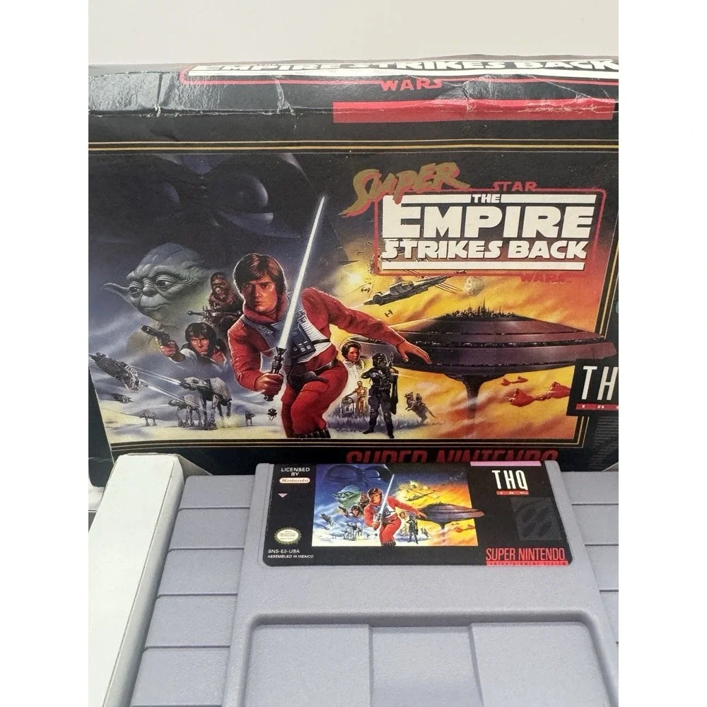 Super Star Wars The Empire Strikes Back SNES Complete CIB Box Manual Tested